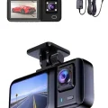  1080p Sürüş Kaydedici 2 İnç Araç Araba Ön İç Arka DVR IPS Ekran