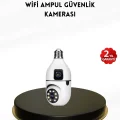 BUĞZ 1080P WiFi Ampul Kamera Uzaktan Erişimli Hareket Sensörlü Gece Görüşlü