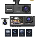  1080p Wifi Full Hd Araç Içi Kamera Arka Ön Iç Kayıt 3 Kamera Gece Görüşlü Gsensör Geniş Açı