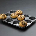 BUĞZ 12 Bölmeli Metal Yapışmaz Muffin Kek Kalıbı