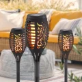BUĞZ 12 Ledli Alevli Solar Bahçe Aydınlatma  Bx40