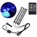  12 Ledli RGB Işıklı Araç Içi Ayak Altı Led Oto Ampul Kumandalı 7 Renk