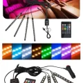  12 Ledli RGB Işıklı Araç Içi Ayak Altı Led Oto Ampul Kumandalı 7 Renk