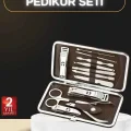 BUĞZ 12 Parça Manikür Pedikür Seti Özel Deri Çanta El Ayak Bakımı Akne ve Sivilce Temizleme