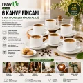 BUĞZ 12 Parça  Porselen Kahve Fincanı Bx40