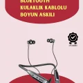  120 Saat Pil Ömrüyle Boyun Askılı Bluetooth Kulaklık – Spor ve Günlük Kullanım İçin