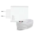 BUĞZ 120 Watt Turbo Hızlı Şarj Aleti Seti Hızlı Şarj Adaptörü Beyaz - BUĞZ