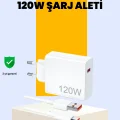 BUĞZ 120 Watt Type C Hızlı Şarj Cihazı  Reno 4 5 6 Uyumlu