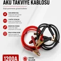 BUĞZ 1200 Amper Akü Takviye Kablosu 2 Metre Bakır Uçlu