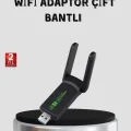 BUĞZ 1200 Mbps Dual Band WiFi Adaptör – 5.8G & 2.4G Çift Antenli