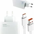  120W Şarj Aleti Hızlı Çift Turbo Şarj Aleti Seti Beyaz
