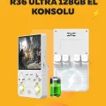  128GB Dahili Hafızalı R36 Ultra – 4” IPS Ekran, Retro Konsol, 30.000+ Oyun Yüklü