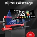 BUĞZ 12V 8A Akıllı Akü Şarj Cihazı 12V 8A LCD Ekranlı Pulse Repair Otomatik Akü Şarj & Desülfatör