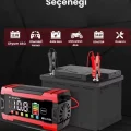 BUĞZ 12V 8A Akıllı Akü Şarj Cihazı 12V 8A LCD Ekranlı Pulse Repair Otomatik Akü Şarj & Desülfatör