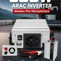 BUĞZ 500W 12V Akü İnverteri 220V AC Çıkışlı USB Portlu Fanlı Güç Dönüştürücü Araç Karavan Kullanımı