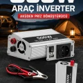 BUĞZ 500W 12V Akü İnverteri 220V AC Çıkışlı USB Portlu Fanlı Güç Dönüştürücü Araç Karavan Kullanımı