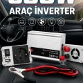BUĞZ 500W 12V Akü İnverteri 220V AC Çıkışlı USB Portlu Fanlı Güç Dönüştürücü Araç Karavan Kullanımı