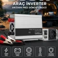 BUĞZ 500W 12V Akü İnverteri 220V AC Çıkışlı USB Portlu Fanlı Güç Dönüştürücü Araç Karavan Kullanımı
