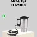 BUĞZ 12W Araç Tipi Su Isıtıcı Kupa Bardak Pratik Isıtmalı