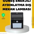 BUĞZ 144 LEDli Geniş Aydınlatma Alanına Sahip Güneş Enerjili Güvenlik Lambası