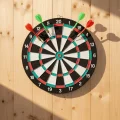BUĞZ 15 İnç Dart Tahtası 4 Metal Uçlu Dart Oku Dayanıklı Ahşap Gövde