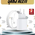 15/Pro/Pro Max 20W İOS Uyumlu Hızlı Şarj Aleti Adaptörlü Beyaz