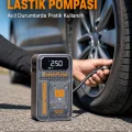 BUĞZ 150 PSI Kablosuz Dijital Ekranlı Taşınabilir Araç Lastik Pompası