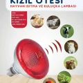 BUĞZ 150W Kızılötesi (infrared) Isıtıcılı Hayvan Isıtma ve Kuluçka Lambası (Kırmızı Işık) E27 (Kalın Duy)