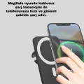 BUĞZ 15W Kablosuz Şarj Destekli MagSafe Araç Tutucu Havalandırma Klipsli - BUĞZ