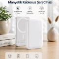 BUĞZ 15W MagSafe Uyumlu Manyetik Kablosuz Powerbank 5000 mAh