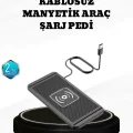 BUĞZ 15W Manyetik Kablosuz Şarj Pedi Araç Masa Kullanımına Uygun Qi Şarj Cihazı