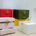 BUĞZ 16x16 cm Deri Kaplamalı Makyaj Ve Takı Kutusu