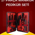 BUĞZ 17 Parça El Ayak Bakım Seti Tırnak Temizleme Manikür Pedikür Cımbız Törpü Tırnak Makası