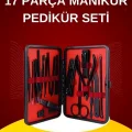  17 Parça El Ayak Bakım Seti Tırnak Temizleme Manikür Pedikür Cımbız Törpü Tırnak Makası