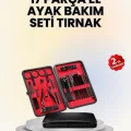 BUĞZ 17 Parçalık Deri Kaplamalı Manikür Seti