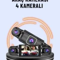 BUĞZ 170° Geniş Açı 4 Kameralı Araç Kamerası Hareket Algılamalı