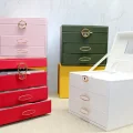 BUĞZ 17x20 cm Deri Kaplamalı Makyaj Ve Takı Kutusu