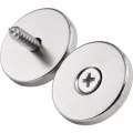 BUĞZ 2 Adet 25x10/5x5,5 mm Neodyum Mıknatıs Havşa Delikli Magnet Vida Atılabilir N35 Nikel Paslanmaz