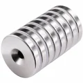BUĞZ 2 Adet 25x10/5x5,5 mm Neodyum Mıknatıs Havşa Delikli Magnet Vida Atılabilir N35 Nikel Paslanmaz