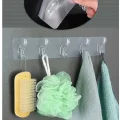 BUĞZ 2 Adet Kendinden Yapışkanlı Güçlü Şeffaf 5li Askılık - Kapı Arkası Mutfak Duvar Banyo
