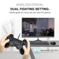 BUĞZ 2 adet siyah bluetooth bağlantılı PC uyumlu titreşimli analog joystick oyun kolu
