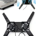 BUĞZ 2 Fanlı Notebook Soğutucu Portatif Katlanabilir Laptop Soğutucu Fan Usbli Stand Bilgisayar Fanı