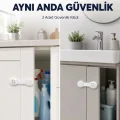 BUĞZ 2li Dolap ve Çekmece Güvenlik Kilidi Seti