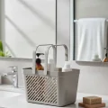 BUĞZ 2li Gri Kulplu Organizer Sepet Mutfak Banyo Düzenleyici Taşıma Seti