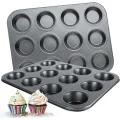  2Lİ SET Muffin Kalıbı 12li Fırın Mini Kek Browni Kekstra Kalıbı Cupcake Kapsülü