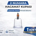 BUĞZ 2 Numara Hacamat Kupası 1 Adet Vakumlu Kupa Bardak Dayanıklı Plastik Manuel Hacamat Kabı