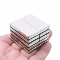 BUĞZ 20 Adet 40x20x5mm Neodyum Magnet Güçlü N35 Mıknatıs Köşeli Nikel Kaplama