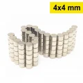 BUĞZ 20 Adet 4x4 mm Yuvarlak Neodyum Mıknatıs N35 Güçlü Magnet Nikel Kaplama