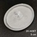  20 Adet Şeffaf Yuvarlak 3 Cm Çaplı Güçlü Disk Yapışkanlar