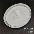 BUĞZ 20 Adet Şeffaf Yuvarlak 3 Cm Çaplı Güçlü Disk Yapışkanlar Bx40